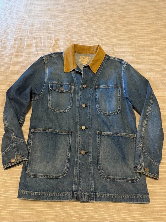 Polo Ralph Lauren Jackets & Blazers - Polo x Ralph Lauren Blue Denim Field Jacket with Tan Corduroy Collar